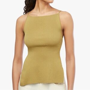 Weworewhat high straight neck top